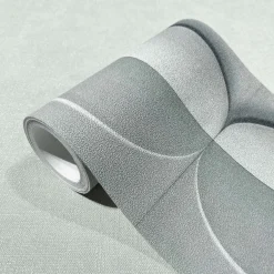 Bordüre Betonoptik 3D Effekt Grafik Grau 34493