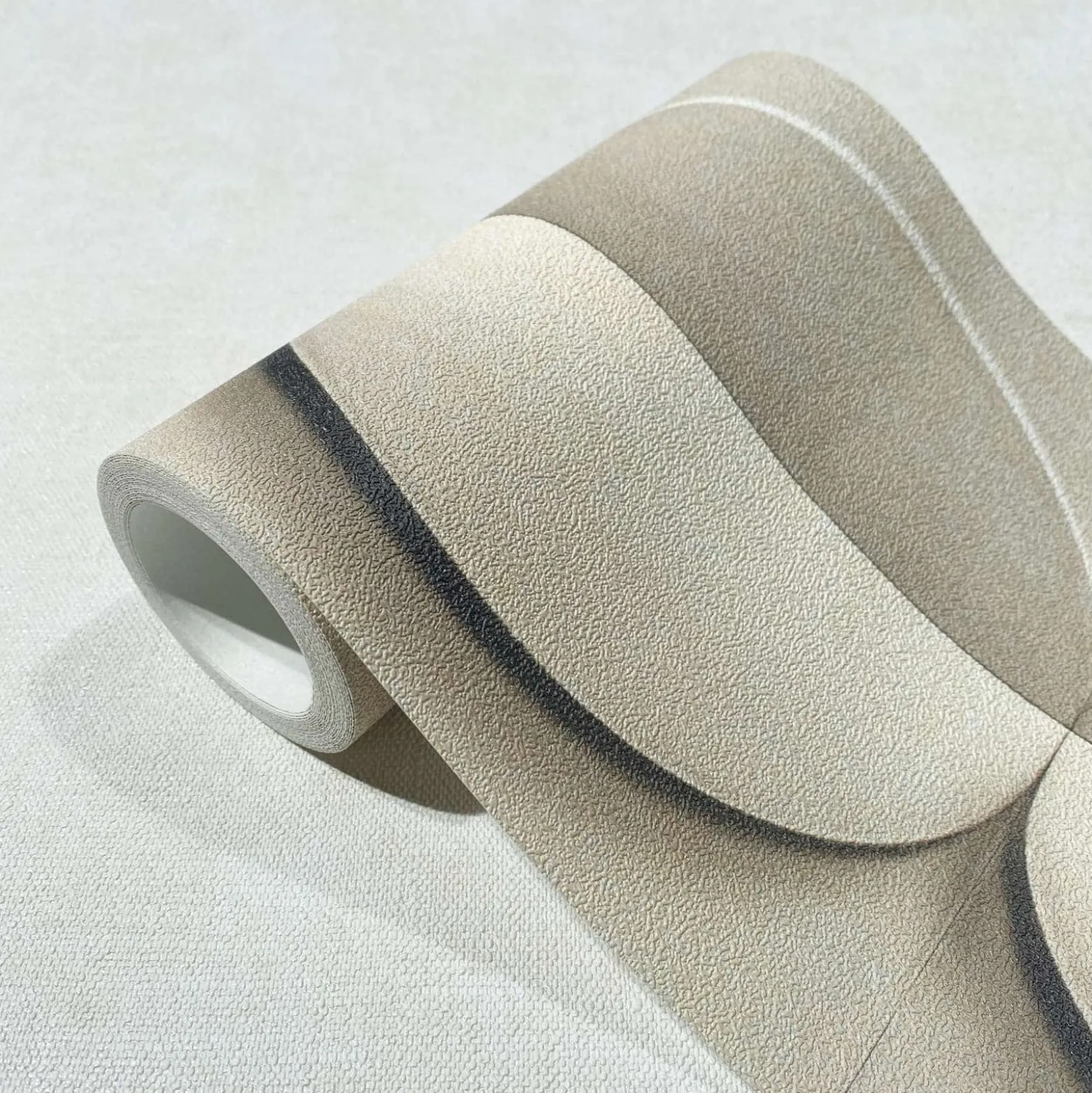 Bordüre Betonoptik 3D Effekt Grafik Creme Beige 34491