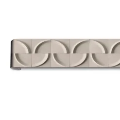Bordüre Fliesen 3D Effekt Kreise Beige Grau 34469