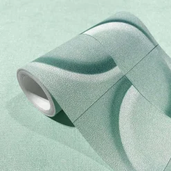 Bordüre Fliesen 3D Effekt Kreise Türkis Grün 34473