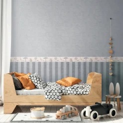 Bordüre Vlies Kinder Tiere Bäume Creme Grau 77177-1
