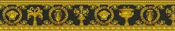 Borte Versace Home Medusa Lorbeer schwarz gold 34305-1