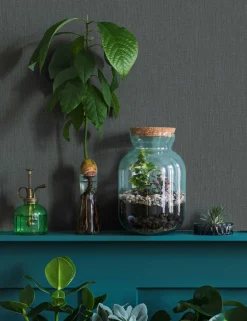 Botanica Vliestapete Einfarbig Dunkelgrau 33967