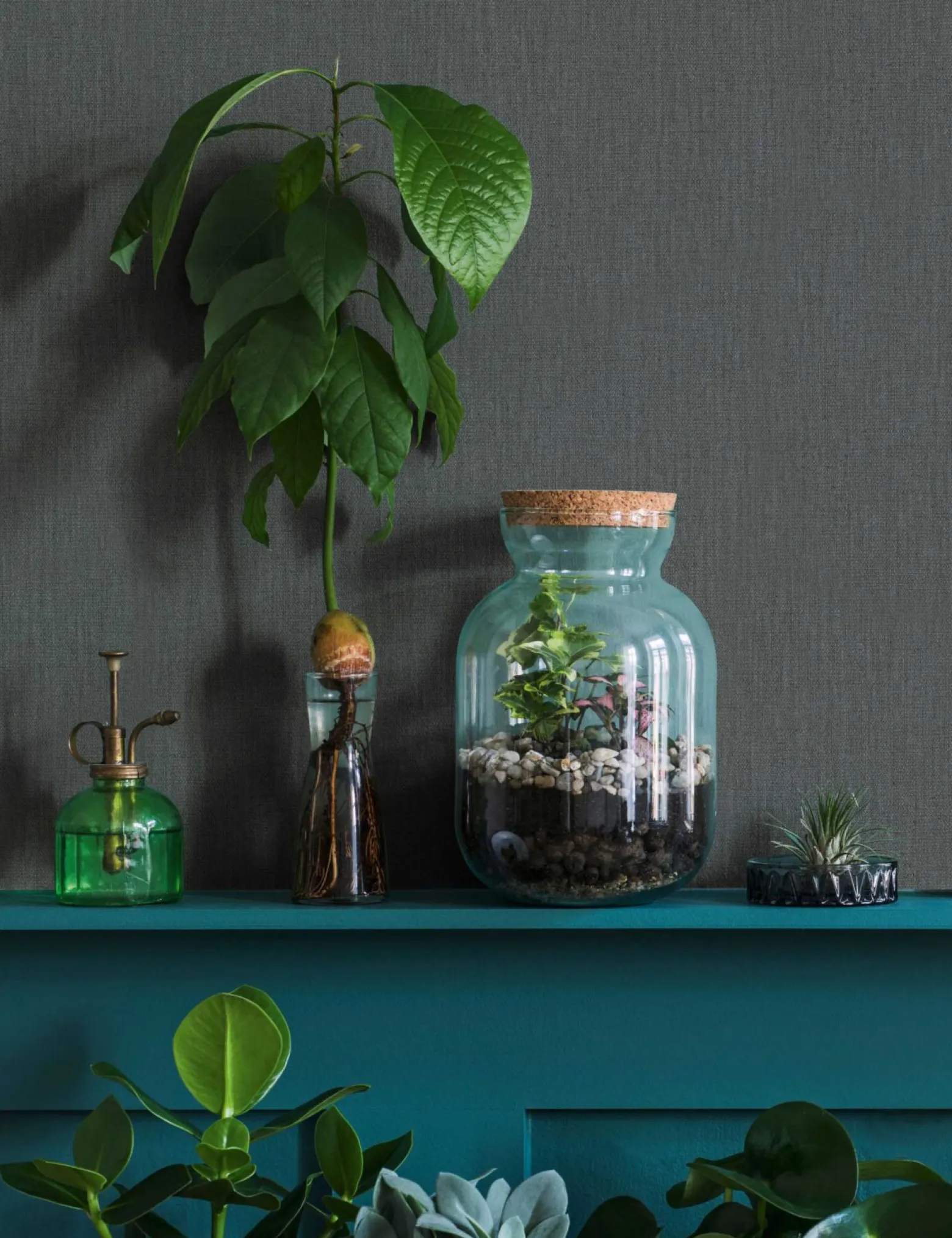 Botanica Vliestapete Einfarbig Dunkelgrau 33967