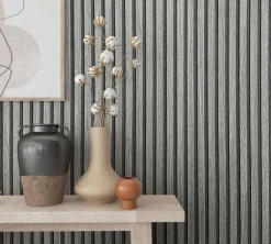 Botanica Vliestapete Holz Paneele Grau Beige 33959