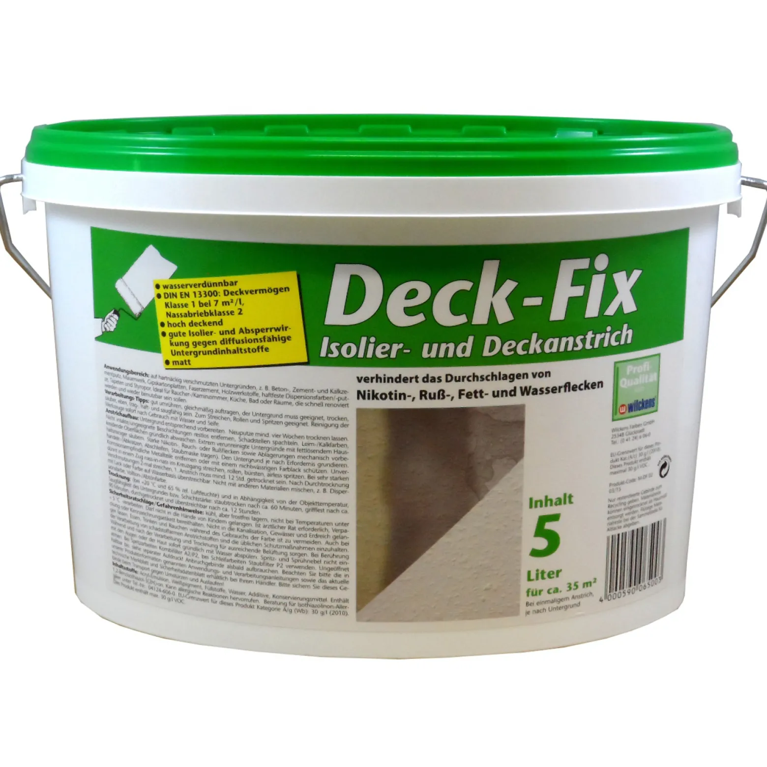 Deck-Fix Isolier- und Deckanstrich Nikotinsperre 5 Liter