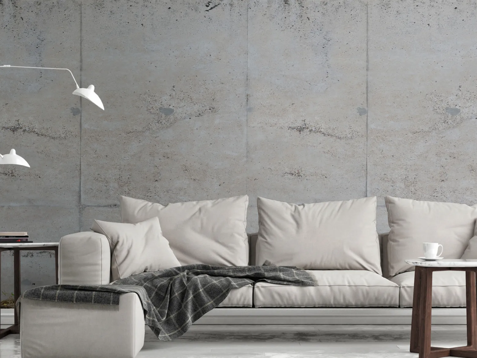 Digitaldruck Beton Optik Shabby Mauer Grau 39254-1