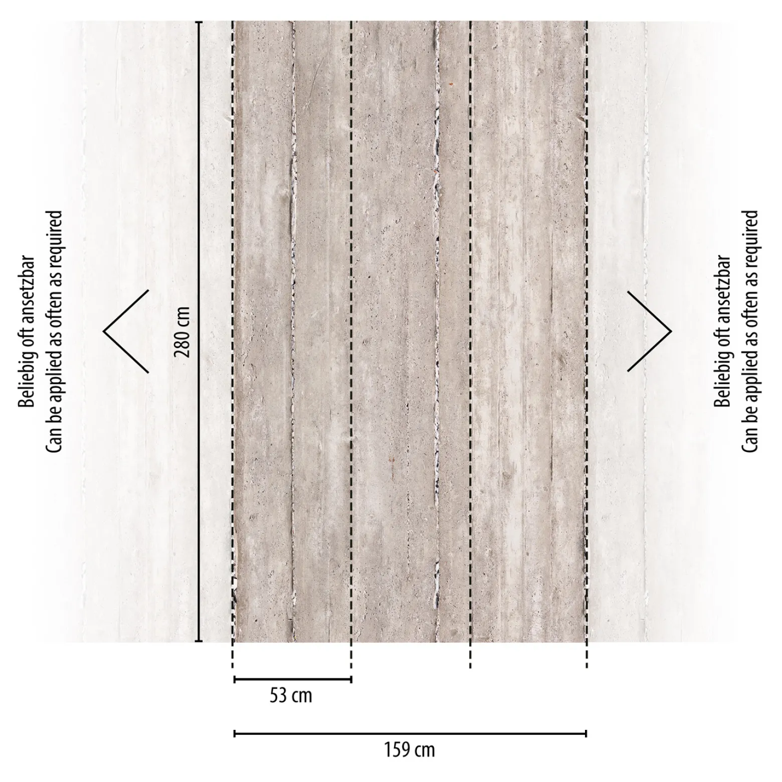 Digitaldruck Beton Wand Optik Grau Creme 39257-1