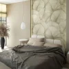 Digitaldruck Blattmuster Floral Beige Creme 34597