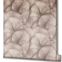 Digitaldruck Blattmuster Floral Braun Grau 34599