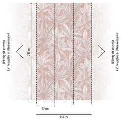 Digitaldruck Blätter Tropisch Rosa Grau 39316-1