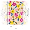 Digitaldruck Blumen Blätter Beige Rosa 39209-1