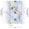 Digitaldruck Blumen Floral Blau Lila Weiß 39196-1