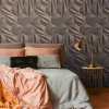 Digitaldruck 3D-Effekt Grau Bronze Metallic 39179-2