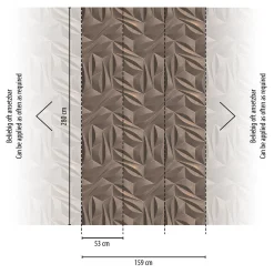 Digitaldruck 3D-Effekt Grau Bronze Metallic 39179-2