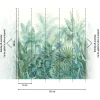 Digitaldruck Dschungel Floral Creme Grün Blau 39230-1