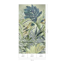 Digitaldruck Elle Blätter Tropen Floral Grün 2270-10