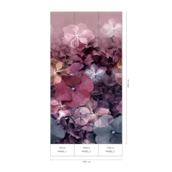 Digitaldruck Elle Floral Blumen Rot Rosa Lila 2267-10