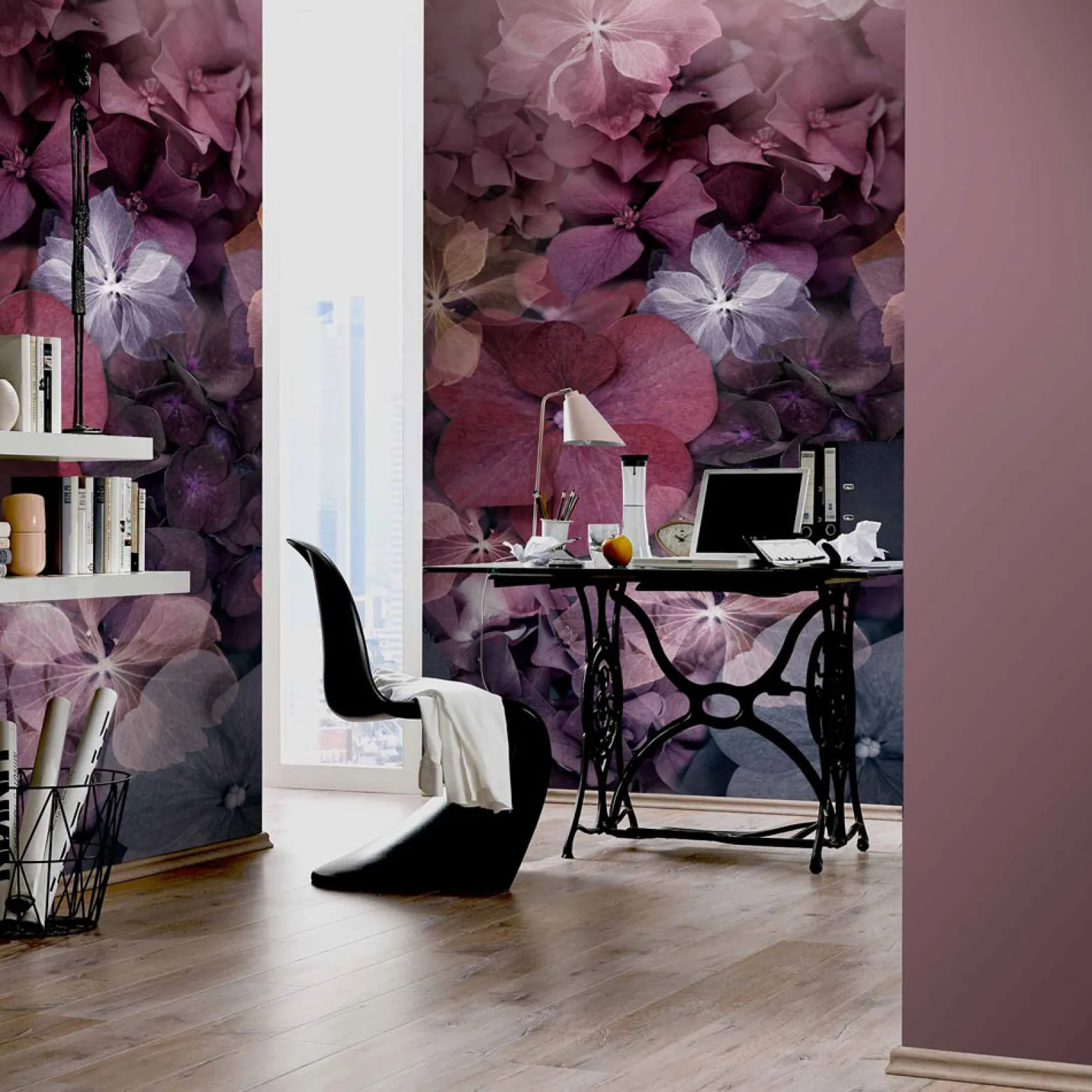 Digitaldruck Elle Floral Blumen Rot Rosa Lila 2267-10