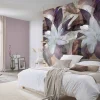 Digitaldruck Elle Floral Tropisch Beige Rot 2269-20