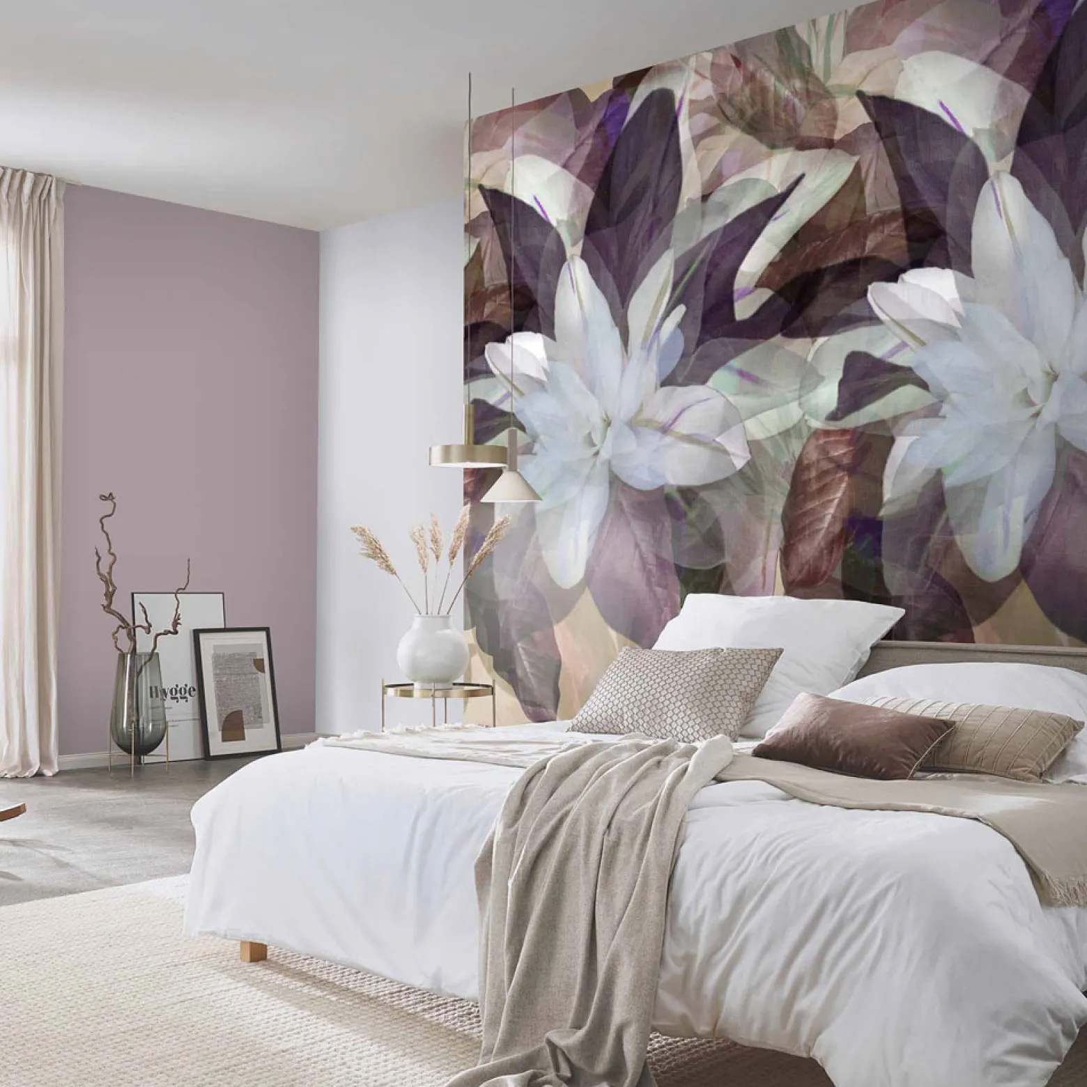 Digitaldruck Elle Floral Tropisch Beige Rot 2269-20