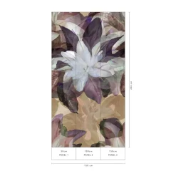 Digitaldruck Elle Floral Tropisch Beige Rot 2269-20