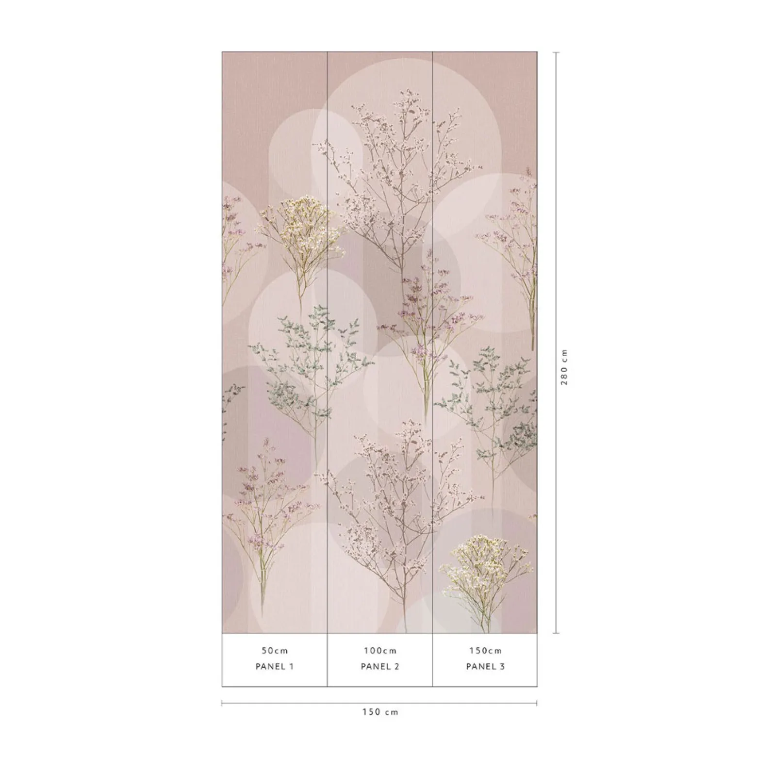 Digitaldruck Elle Grafik Floral Blumen Rosa 2268-10
