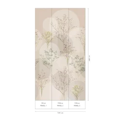 Digitaldruck Elle Grafik Floral Blumen Beige 2268-20