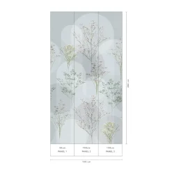 Digitaldruck Elle Grafik Floral Blumen Blau 2268-30
