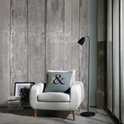 Digitaldruck Elle Holzoptik Shabby Grau 2272-10