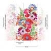 Digitaldruck Floral Illustration Weiß Bunt 39207-1