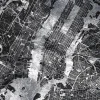 Digitaldruck Fototapete New York Karte schwarz DD118828