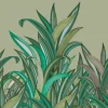 Digitaldruck Rasch Farn Blätter grün beige 542226