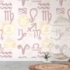 Digitaldruck Symbole Sternzeichen Rosa Gelb 39199-1