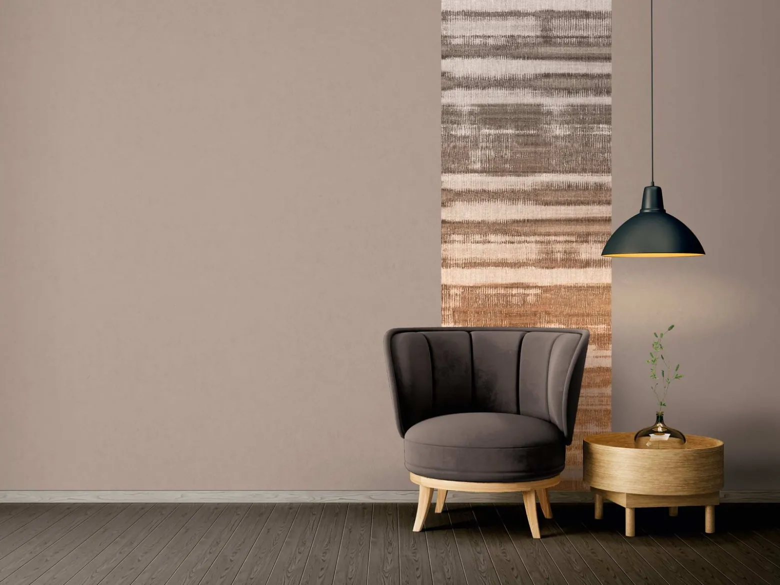 Digitaldruck Vlies-Fototapete Querstreifen beige DD116593