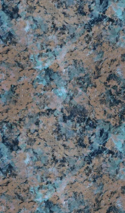 Digitaldruck Vlies Patina Effekt Blau Gold Grau 33104
