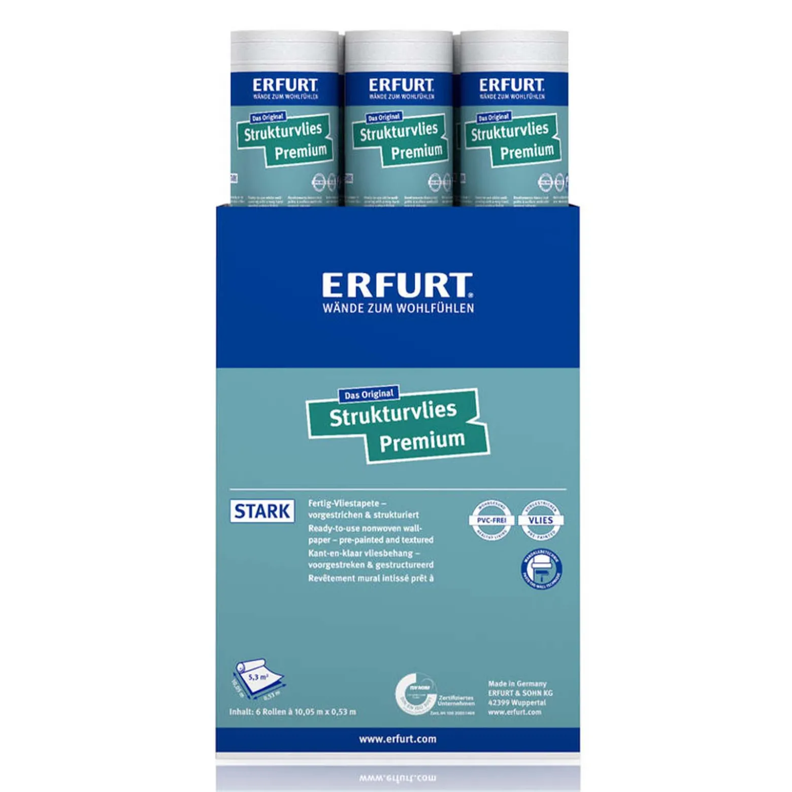 Erfurt Strukturvlies Premium 501 Streifen Vliestapete