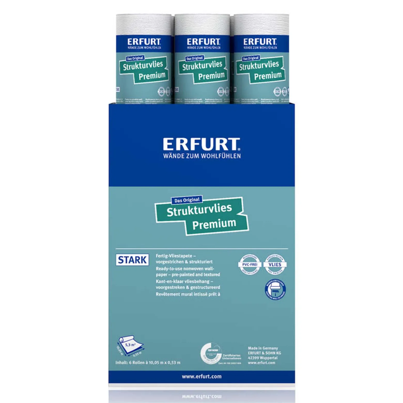 Erfurt Strukturvlies Premium 503 Holzoptik Vliestapete