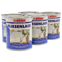 5er Set Wilckens Fliesenlack Cremeweiß Fliesenfarbe