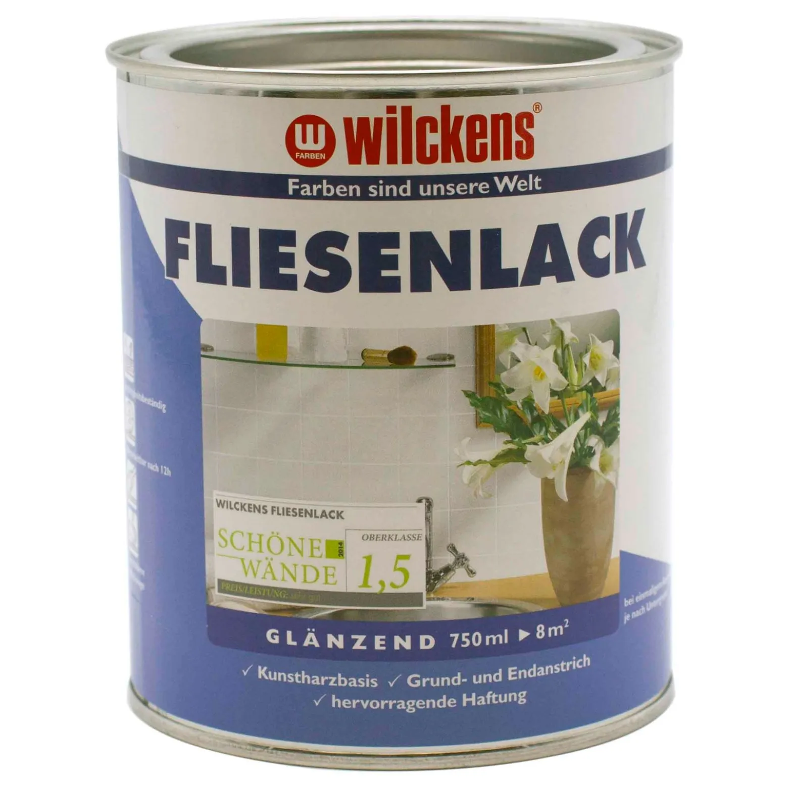 5er Set Wilckens Fliesenlack Weiß Fliesenfarbe Lack