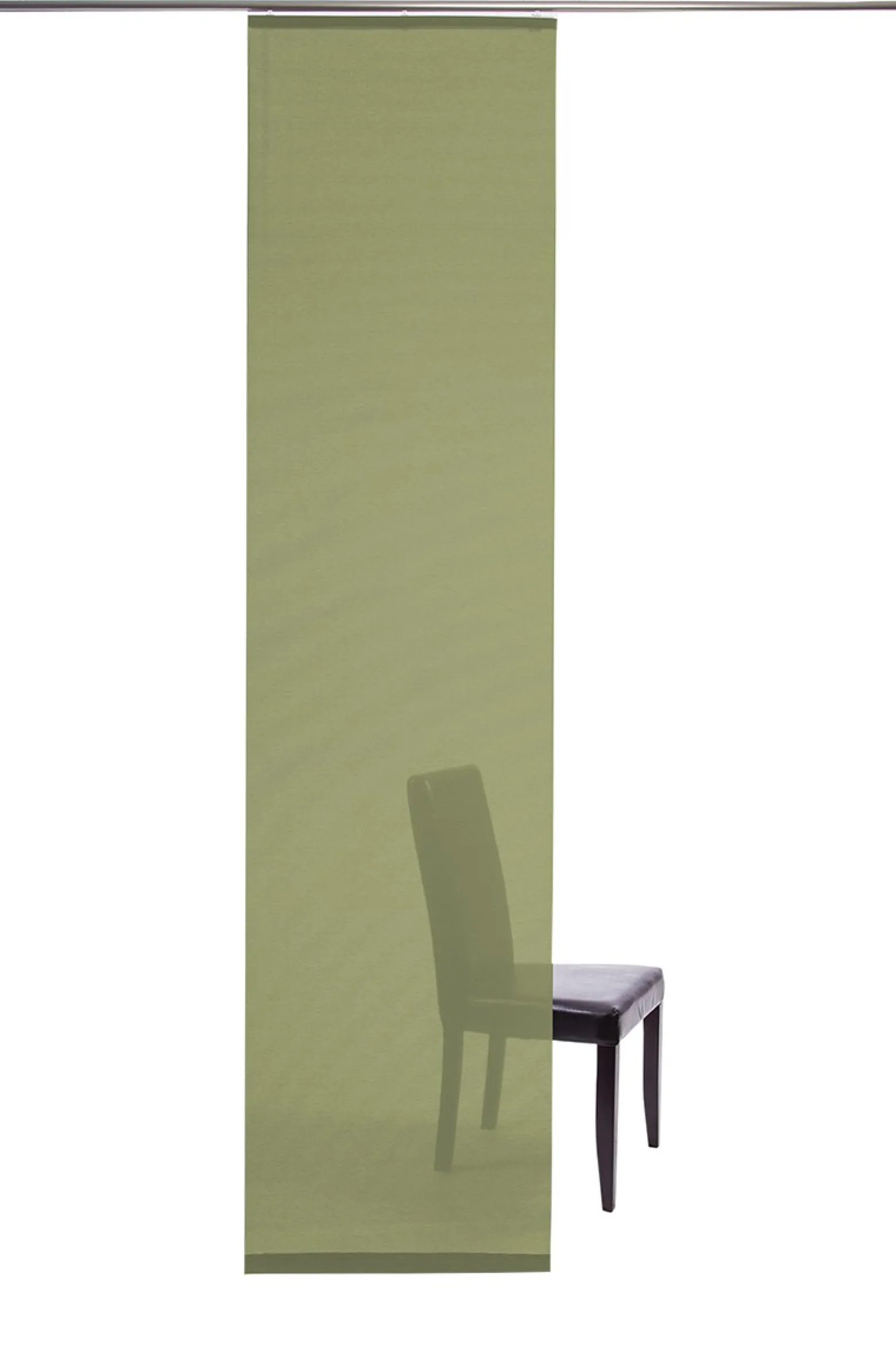 Flächenvorhang Uni grün halbtransparent 60x245 5840-17