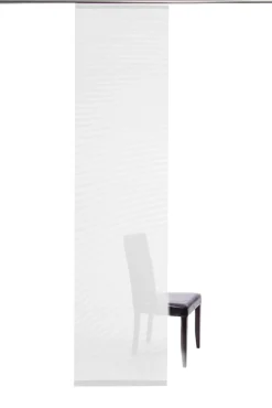 Flächenvorhang Uni weiß halbtransparent 60x245 5802-00
