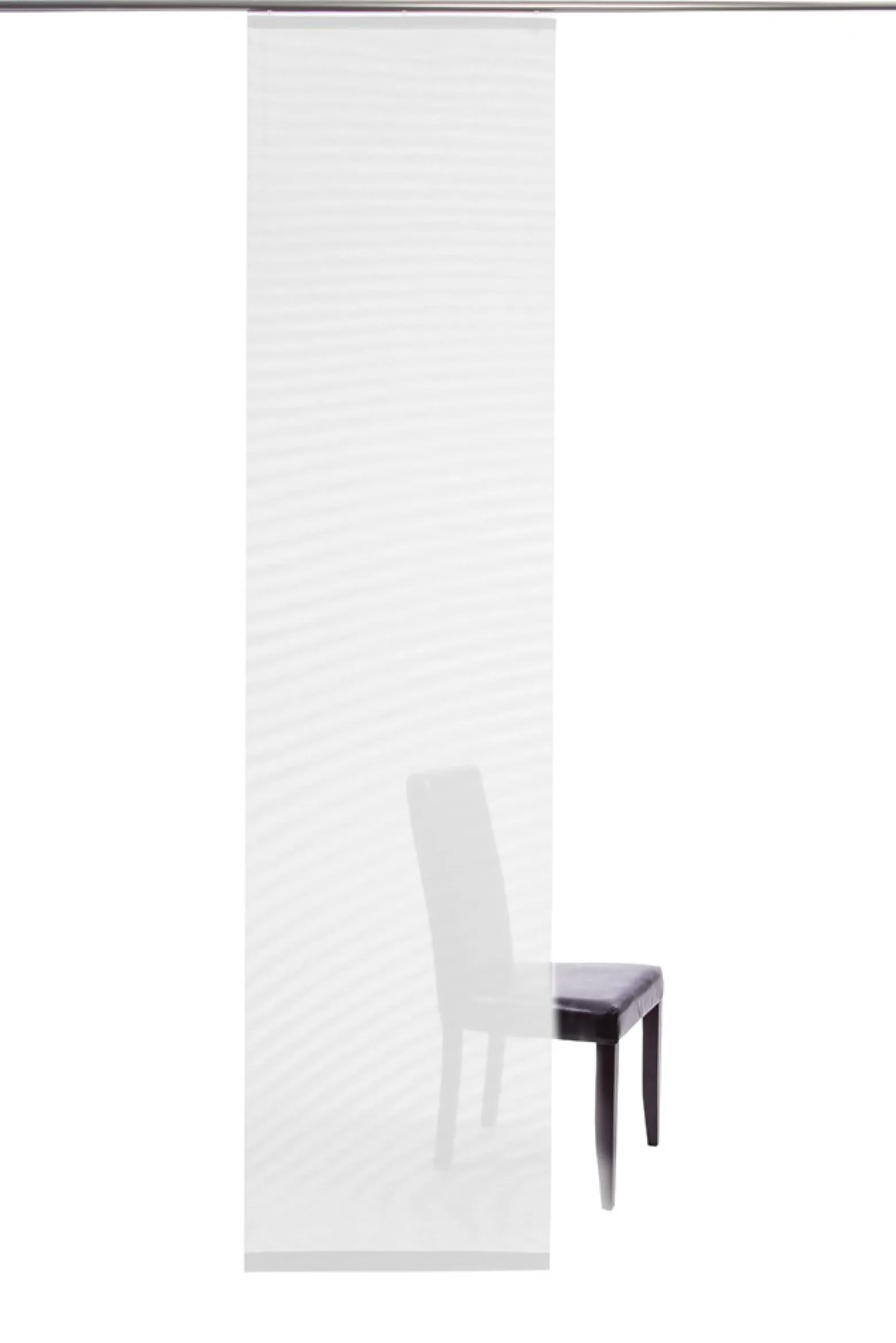 Flächenvorhang Uni weiß halbtransparent 60x245 5802-00