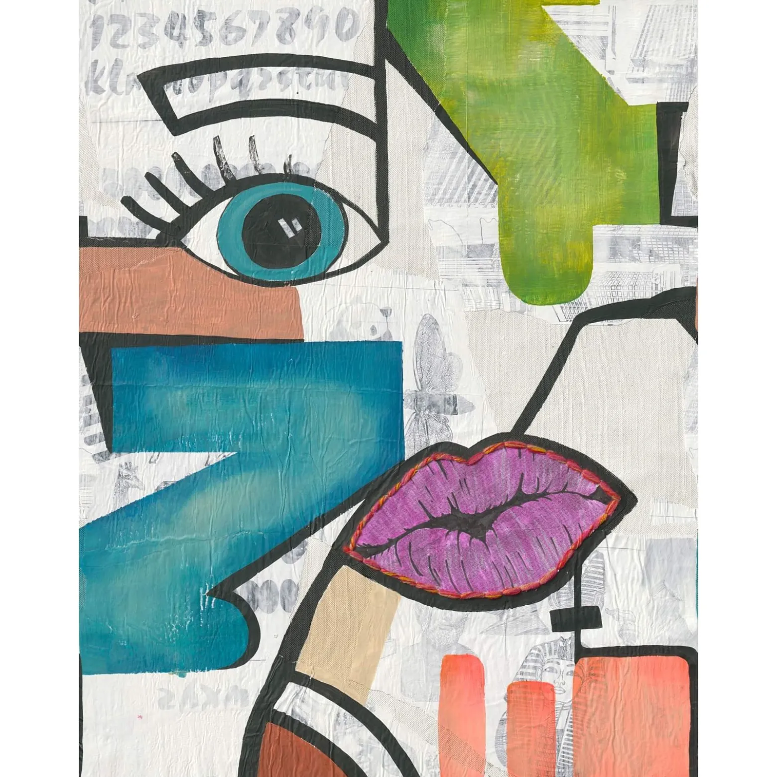 Fototapete Abstrakt Kunst Pop Art Grau Bunt 39888-1