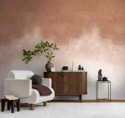 Fototapete Aquarelloptik Ombre Creme Braun 79216-4