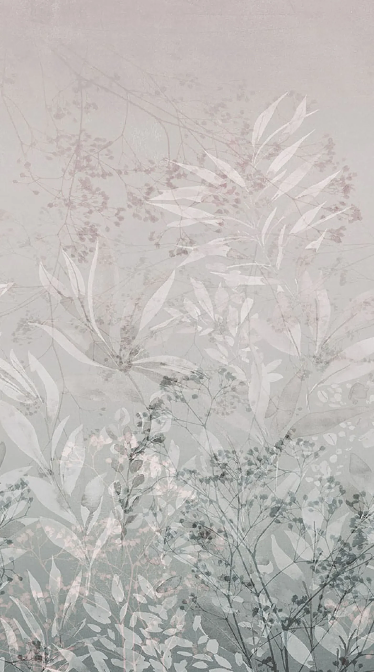 Fototapete Blattmuster Floral Taupe Grau 22102-07-01