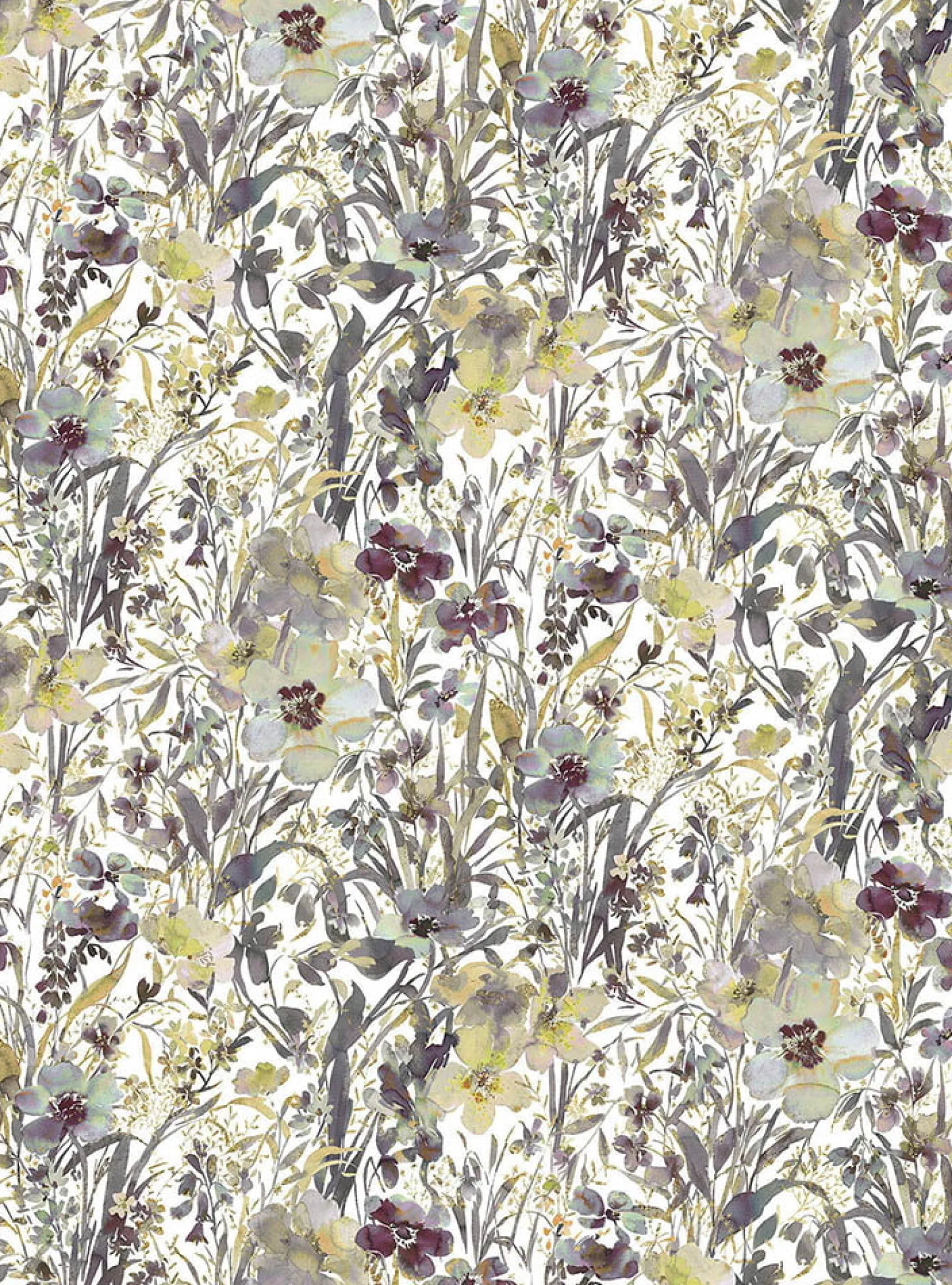 Fototapete Blumen Motiv Floral Weiß Lila Gelb 22106-07-01