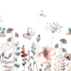 Fototapete Blumen Schmetterlinge Lila 253290 Rasch Vlies