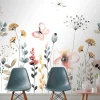 Fototapete Blumen Schmetterlinge Blau 253276 Rasch