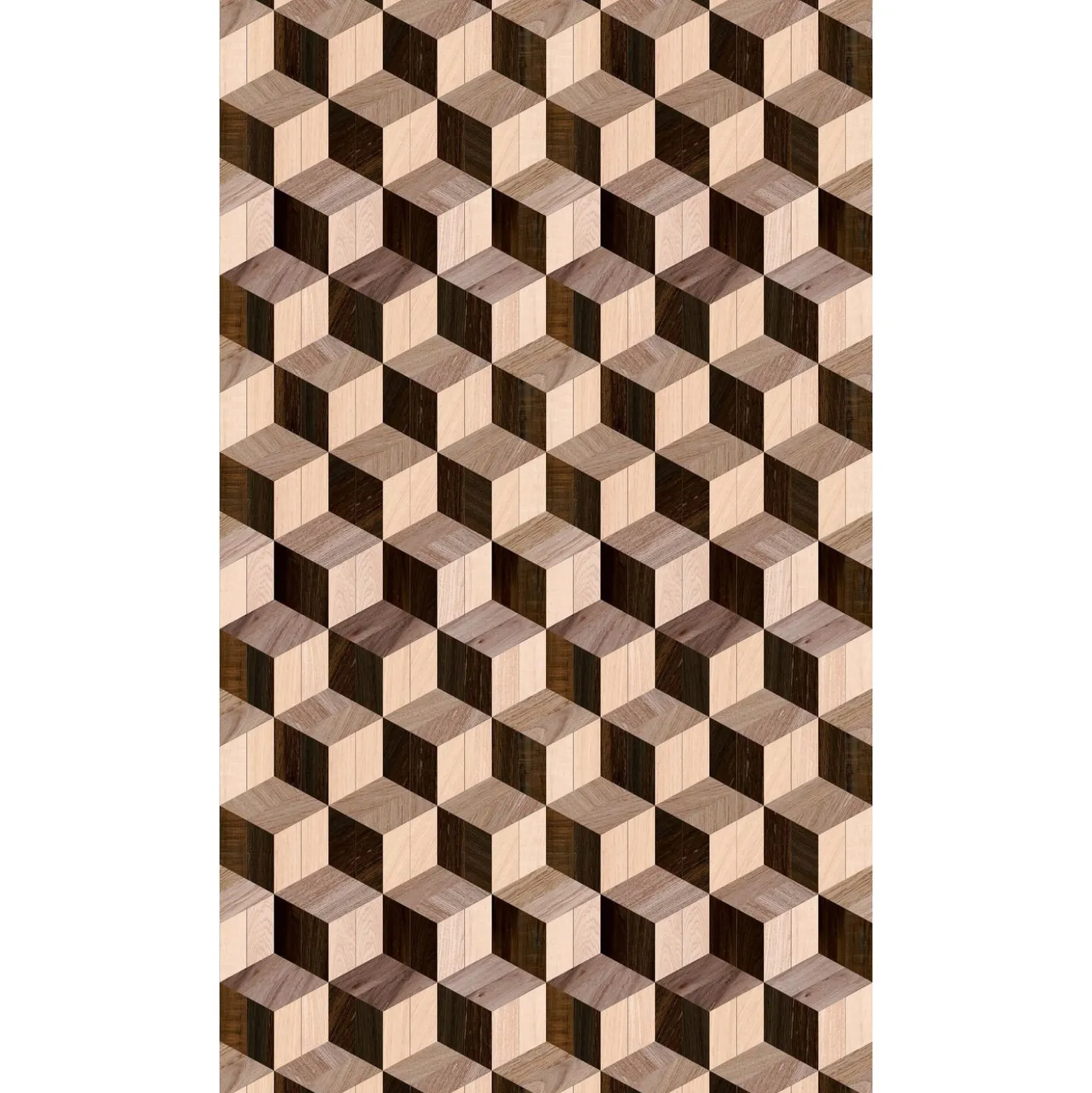Fototapete 3D-Effekt Würfel Braun Beige 39833-1